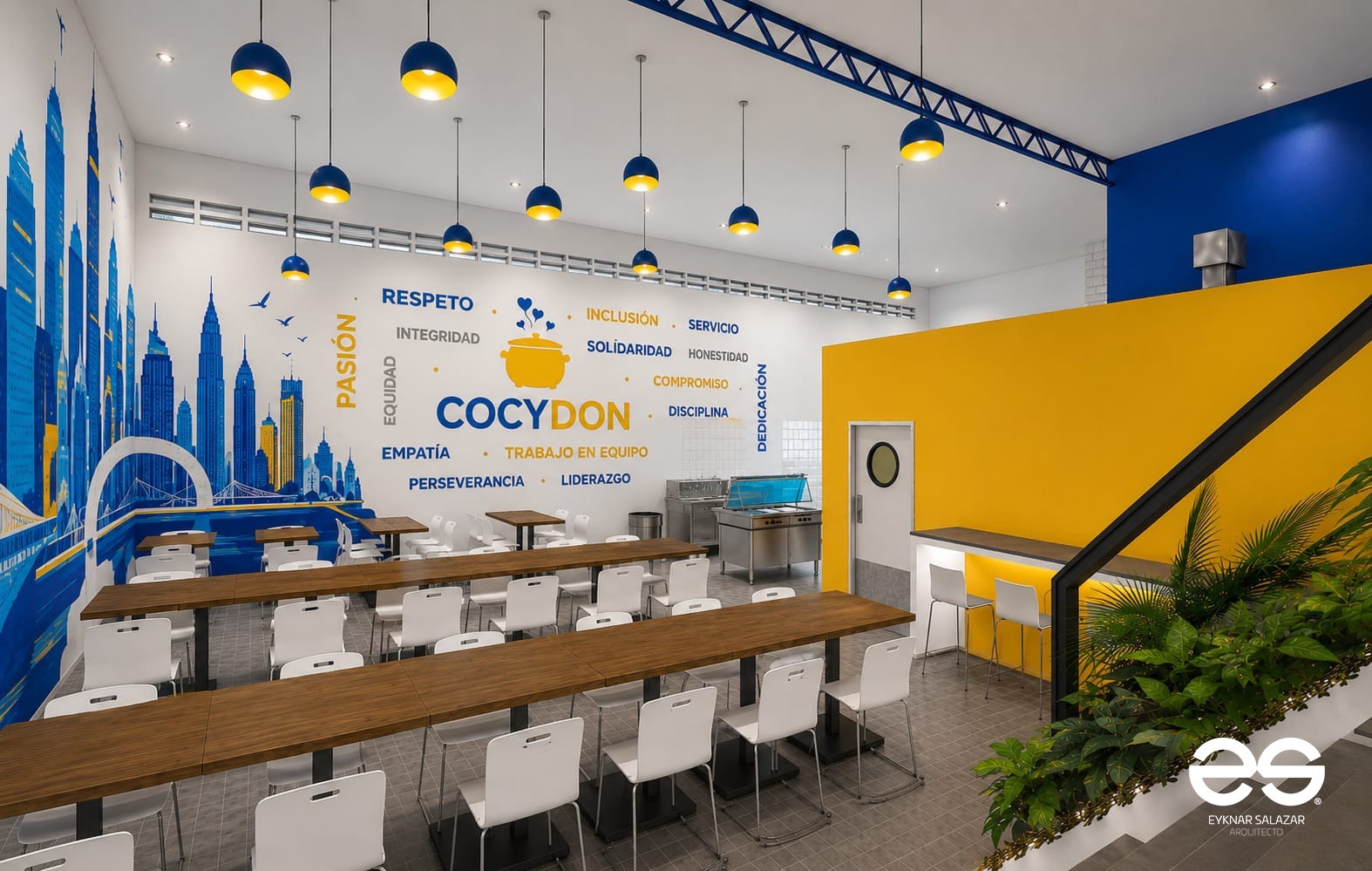 Cocina solidaria – mural de valores