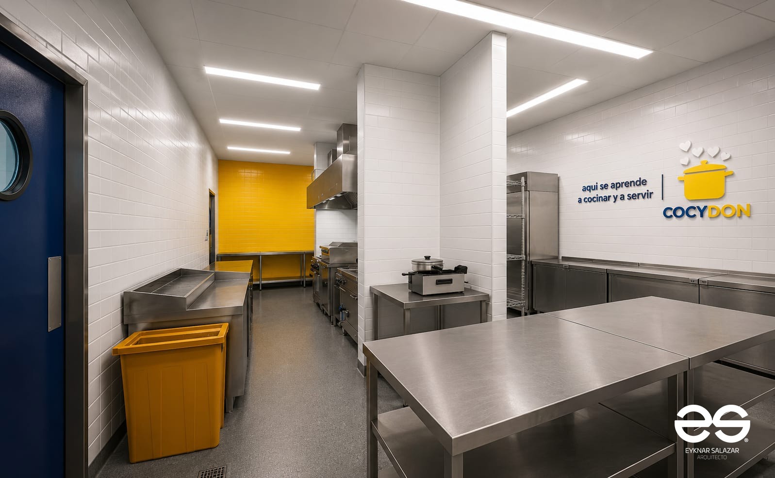 Cocina solidaria – zona de preparación