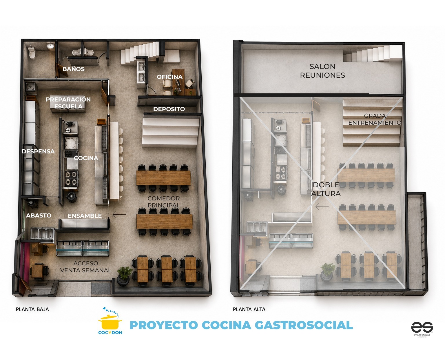 Cocina solidaria – planos arquitectónicos